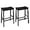 Black, variant on HOOBRO Bar Stools, Set of 2 Bar Chairs, 23.6 Inch Saddle Stools, Kitchen Counter Seat with Footrests, Industrial Barstools for Dining Room, Kitchen, Counter, Rustic Brown and Black BF02MD01