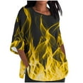 thumbnail image 1 of Birdeem Blouses pour Femmes Mode Décontractée Manches 3/4 Imprimé Coton Ample, 1 of 12