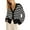Black Stripe, variant on SHEWIN Women's Sweaters Fall Striped Open Front Cardigan Knit Long Sleeve Loose Trendy Winter Cardigans White Stripe