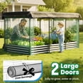 thumbnail image 6 of Quictent 8x4x1ft Galvanized Raised Garden Bed with Anti-Bird Netting, Shade Cloth for Outdoor Planter Box, 6 of 10