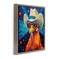 thumbnail image 4 of Stupell Industries Cowboy Chicken with Stars Animals & Insects Painting Brown Floater Framed Canvas Art Print Wall Art, 25 x 25, 4 of 10