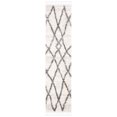 thumbnail image 2 of SAFAVIEH Berber Fringe Amyas Geometric Shag Runner Rug, Creme/Black, 2' x 8', 2 of 10