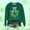 #0020-Army Green, variant on St Patrick's Day Long Sleeve Shirts for Women Colorful Irish Clover Leaf Crewneck Tops Lucky Shamrock Casual Dressy Blouses Gift