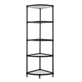 thumbnail image 1 of Estantería triangular de 5 niveles para cocina y baño - Organizador de acero para especias, ollas y utensilios - Fácil armado sin herramientas - Ideal para aprovechar espacios en esquinas, 1 of 7