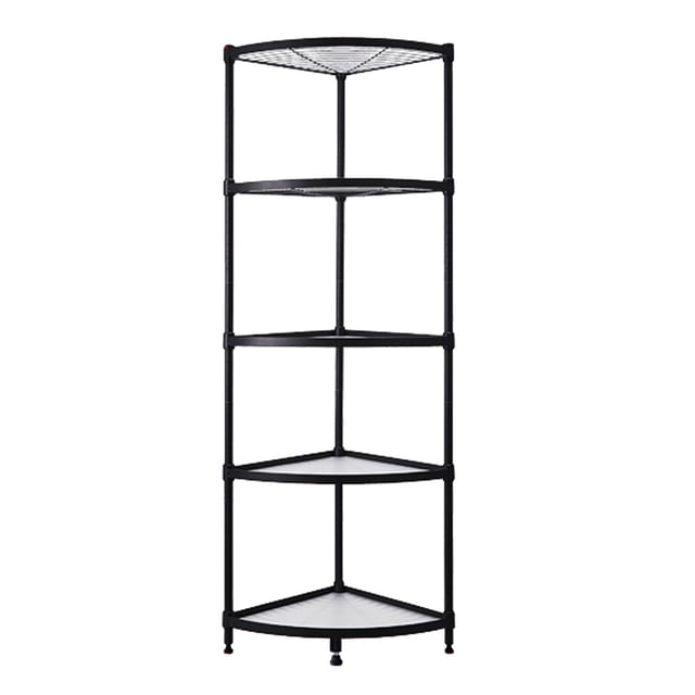 Estantería triangular de 5 niveles para cocina y baño - Organizador de acero para especias, ollas y utensilios - Fácil armado sin herramientas - Ideal para aprovechar espacios en esquinas