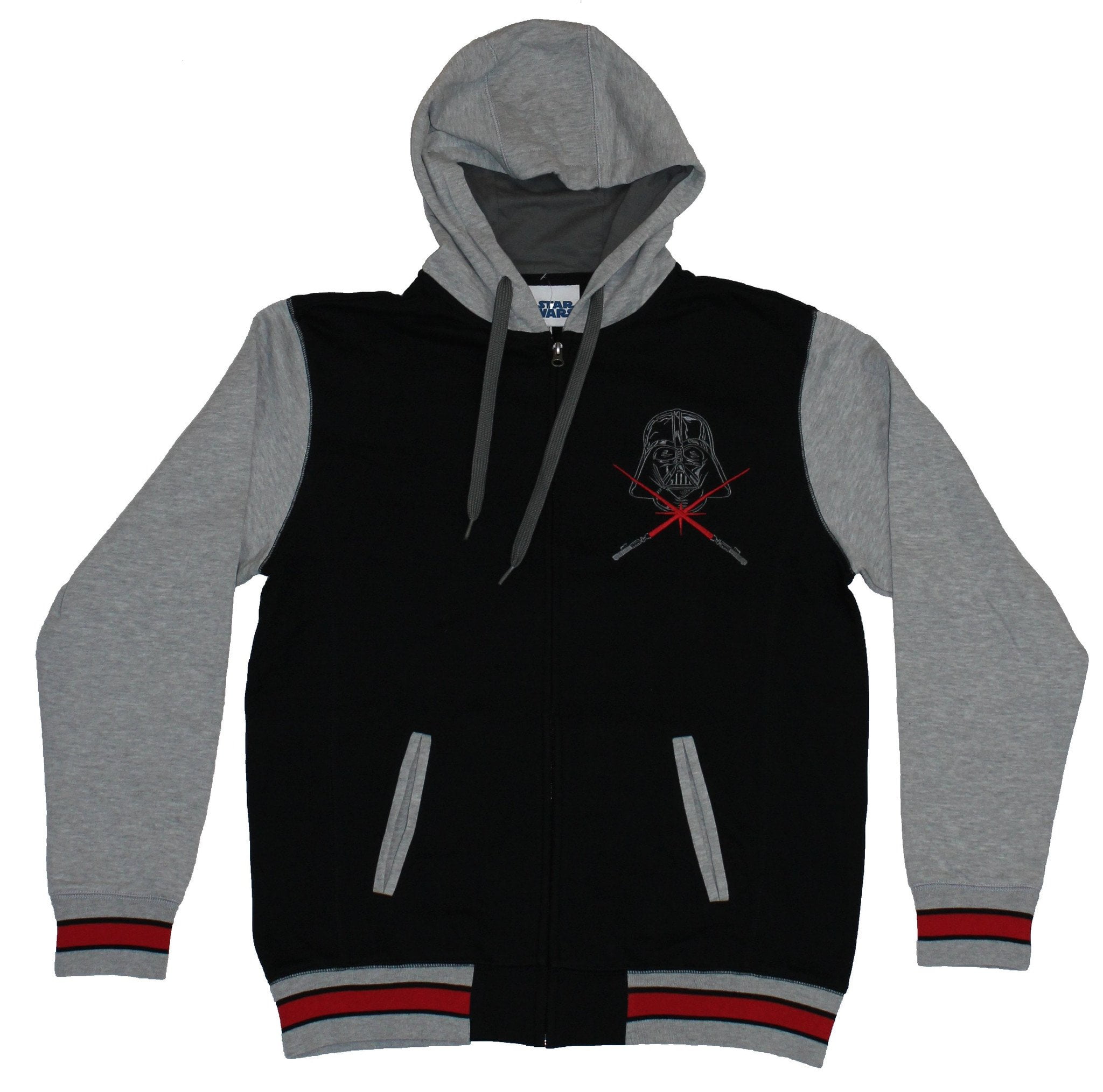 In My Parents Basement - Star Wars Mens Hoodie Sweatshirt - Darth Vader Head Over Crossed Sabers 