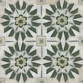 thumbnail image 2 of Vess, June Erica 26x26 Gold Ornate Wood Framed with Double Matting Museum Art Print Titled - Vintage Verdigris Tile III, 2 of 4