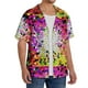 thumbnail image 2 of Fotbe Colorful Tie Dye Stained Glass 3 Camisa Estampada de Manga Corta para Hombre, Casual de Verano, Estilo Playero, Sin Arrugas-4X-Large, 2 of 5