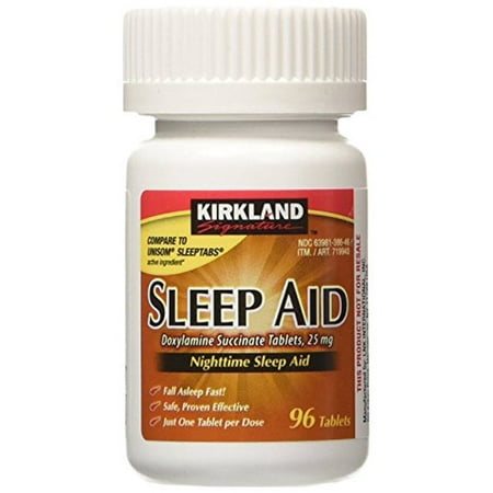 Kirkland Signature Sleep Aid Doxylamine Succinate 25 Mg 96 Count (Pack of 1)
