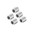 thumbnail image 1 of Unique Bargains M3 Aluminum Sleeve Crimp 3mm(1/8 In) Steel Wire Rope Button Stop 100 Pcs, 1 of 4