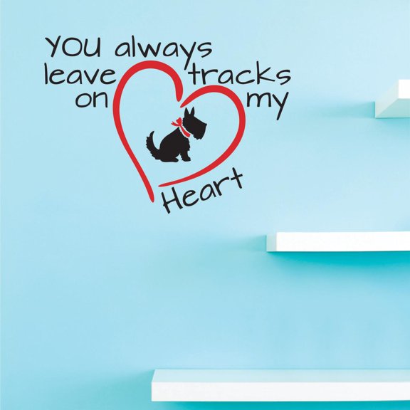 Custom Decals You always leave tracks on my heart Wall Art Size: 16 Inches x 16 Inches Color: Multi