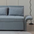 thumbnail image 5 of Sleeper Loveseat Couch with Pull-Out Bed, Convertible Sofa Bed with Adjustable Armrests, 2 Seat Chaise Chair with 2 Pillows, Grey, 5 of 9