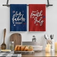 thumbnail image 4 of Sm:)e Faith Family Freedom American Flag 4th of July Kitchen Dish Towels Set of 4 18x26 Inch, Red, Soft & Absorbent Patriotic Independence Day Washcloth, 4 of 7