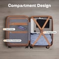 thumbnail image 5 of New York Xpress 20-inch Hardside Carry on Luggage with TSA Lock and Laptop Pocket, Beige, Cy2431, 5 of 9