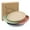 Multicolor, variant on Bxaolu 4 PACK 5.9" wheat straw plates, Unbreakable Deep Dinner Plates, Plastic Plates Reusable Dinnerware Sets, Microwave/Dishwasher Safe, Healthy for Ki-ds & Adult. Beige