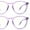 [2-Pack] Purple, variant on Round Keyhole Thin Plastic Horn Rim Blue Light Filtering Computer Glasses Black