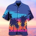 thumbnail image 3 of Camisas hawaianas para hombre, estampado tribal de árbol de coco en 3D, ropa para hombre, ropa deportiva holgada de gran tamaño, camisa de manga corta de diseñador callejero, 3 of 5