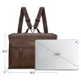 thumbnail image 5 of Wrangler Backpack Purse for Women Vegan Leather Fashion Anti Theft Convertible Backpack with Adjustable Strap, Large-Coffee, 5 of 10