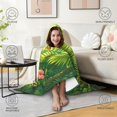 thumbnail image 4 of Colorful Macaw Parrot Wearable Blanket Hoodies for Women Men Adults Parrot Lovers Soft Lightweight Tropical Rainforest Floral Parrots Hooded Blankets for Sofa Travel Decor 50x60 Inch, 4 of 5
