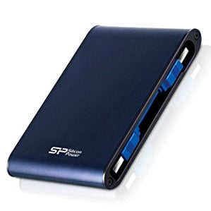 Silicon Power Armor A80 2 TB Portable Hard Drive, External, Blue