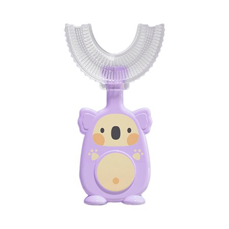 GENEMA Cartoon Koala Baby Children Manual Toothbrush 360 Degree U-shaped Toothbrush Teether Soft Silicone Baby Teeth Brush Kids Teeth Oral Care Cleaning Health Tool