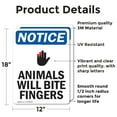 thumbnail image 2 of (2 Pack) Animals Will Bite Fingers Sign, 2 of 7