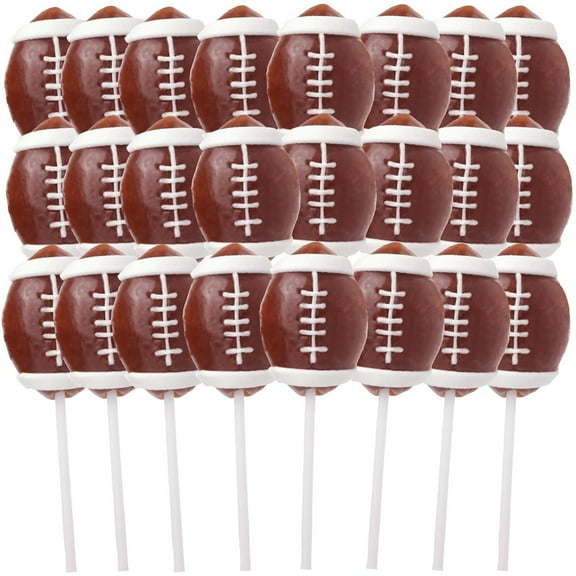 Football Lollipops, Birthday Party Favor Candy, 24 Count Box, 10.16 Ounces