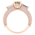 thumbnail image 4 of 2.33 ct Round Cut Yellow Moissanite 3 Stone 18K Rose Gold Womens Engagement Ring, 4 of 5
