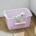 thumbnail image 4 of Semi Open Durable Kitten Sandbox for Pet Accessories Travel Puppy Violet, 4 of 7