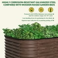 thumbnail image 6 of VEIKOUS 24"H Outdoor Metal Raised Garden Bed, Galvanized Many-in-1 Modular Garden Planter Box for Patio and Backyard, Rustic, 6 of 13