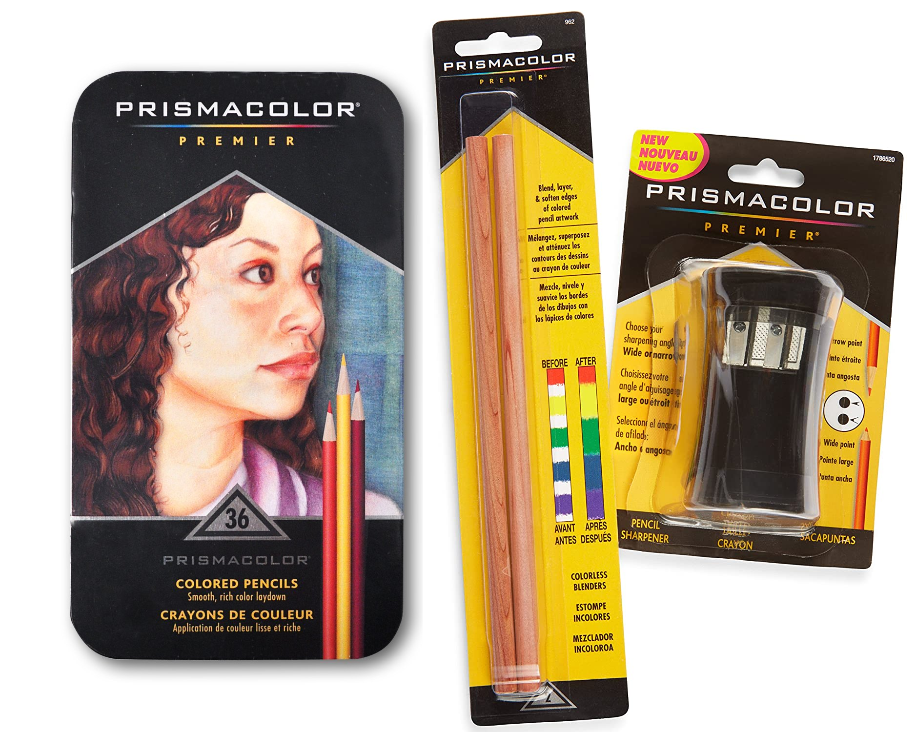 Prismacolor Premier Colored Pencils Soft Core 36 Piece Plus 2 Blender Pencils Plus Prismacolor Premier Sharpener - image 1 of 1