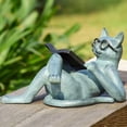 thumbnail image 5 of Figura de gato - Estatua de gato lindo - Decoración de gato caprichosa para amantes de los gatos - Coleccionables de gatos y decoración de meditación, 5 of 5