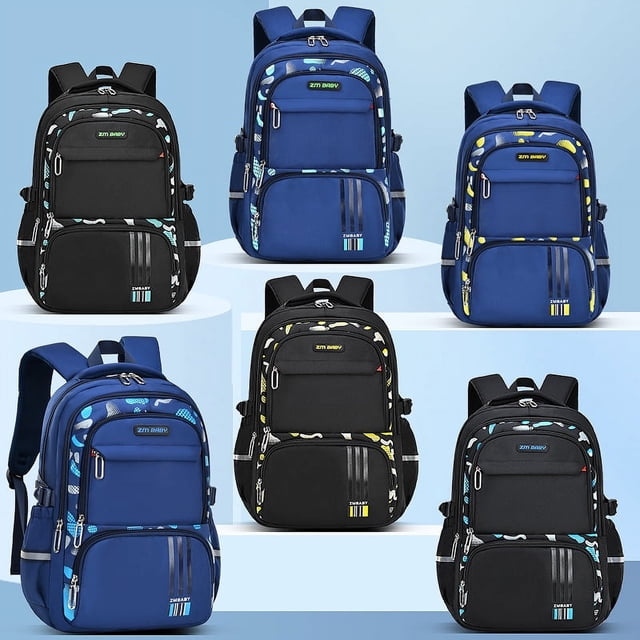 Mochila para estudiantes de escuela primaria, mochila informal portátil para niños de 6 a 12 años, mochila para estudiantes de gran capacidad con impresión