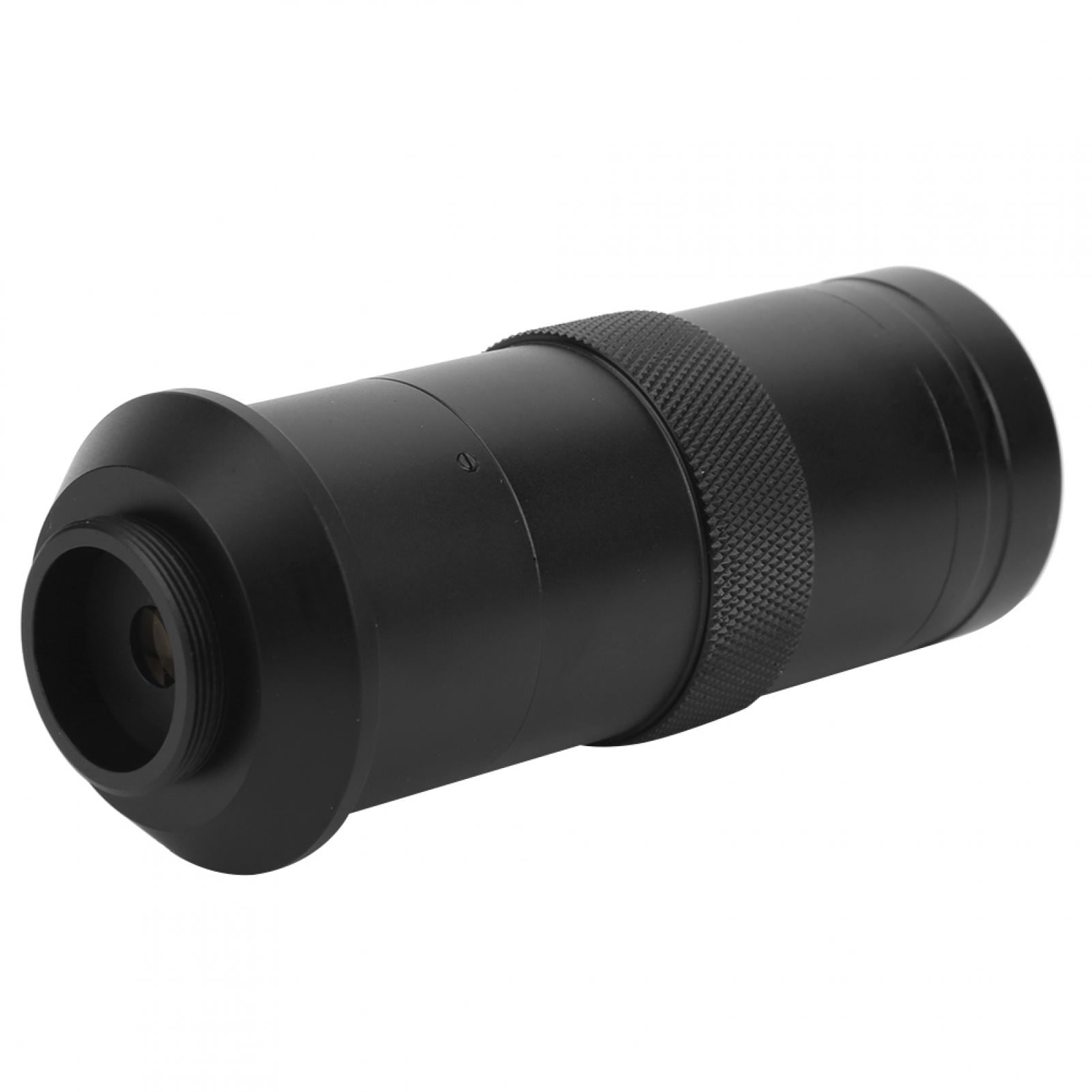 Camera Magnifying Lens 25mm Zoom Microscope Adapter C-Mount Lens 8X-100X C-Mount Lens for CCD Camera CCD Industrial Microscope Camera Practical Accessory