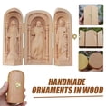 thumbnail image 6 of Wooden Handmade Religious Triptych Ornament with Folding Design for Sacred Spaces, 6 of 9