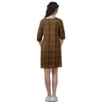 thumbnail image 6 of Moomaya Party Dress For Women Scoop Neck Moss Georgette 3/4 Sleeve Tunic Dress, 6 of 6