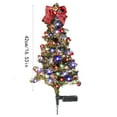 thumbnail image 4 of Pre-Lit Artificial Christmas Tree with Multicolor LED Lights and Red Bow Topper, 3 Feet Tall, Indoor/Outdoor Use, 4 of 5