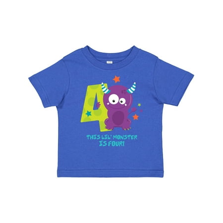 

Inktastic Monster 4th Birthday Gift Toddler Boy or Toddler Girl T-Shirt