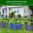 thumbnail image 5 of Olle 17" Tall, 42" Steel Galvanized Stock Tank 3.5ft Round Metal Raised Garden Bed For Vegetables Planter Boxes Outdoor Home Diy Raised Flower Bed,3.5*3.5*1.4ft,Midnight Grey, 5 of 6