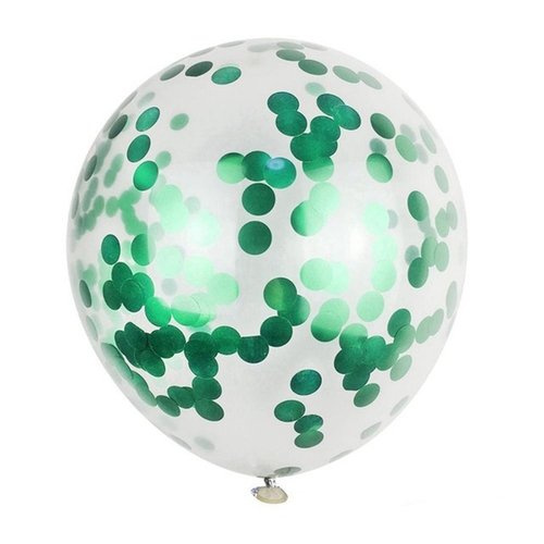 Globo transparente de 12 pulgadas Confeti dorado Látex Sequ