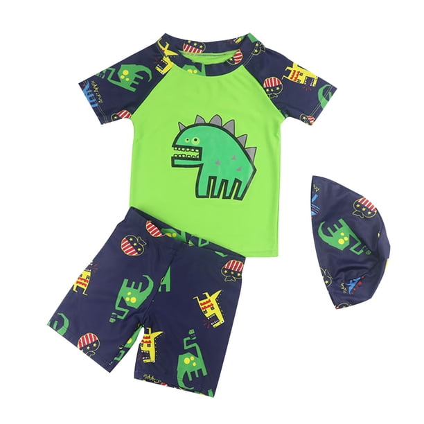 Odeerbi 2-13 Años Niños Niñas Traje de Baño de Manga Larga Con Gorro de Baño Traje de Baño de Una Pieza Entrenamiento Atlético Playa de Verano Surf Hawaiano Traje de Baño Split