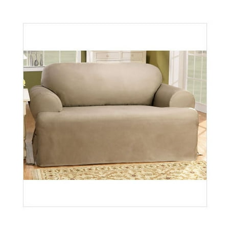 Sure Fit Cotton Duck Sofa Slipcover T Cushion Walmart Com Sure Fit Cotton Duck T Cushion Sofa Slipcover