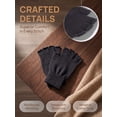 thumbnail image 4 of Deago 2 Pairs Winter Half Finger Gloves Knitted Fingerless Mittens Warm Stretchy Gloves for Men and Women (Black), 4 of 9
