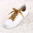 thumbnail image 2 of Cordones De Zapatos Brillo Metálico Brillante Cuerdas Planas Con Purpurina Para Zapatillas Oro 170cm/66.93", 2 of 6