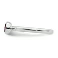 thumbnail image 3 of Sterling Silver Low 5mm Round Cr. Ruby Ring, 3 of 5