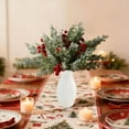 thumbnail image 3 of Elegant Red Berry Floral Arrangement with Greenery Needles and Vase for Festive Home Dining Table Centerpiece, 3 of 6