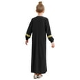 thumbnail image 2 of Linjinx Robe de Danse de Louange pour Filles Abaya à Manches Longues Robe Maxi de Fête Prière Musulmane Islamique Dubaï Robe Décontractée Noir 14, 2 of 7