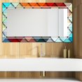thumbnail image 2 of DESIGN ART Designart 'Triangular Colourfields 43' Glam Mirror - Modern Vanity Printed Mirror 31.5 in. wide x 23.7 in. high, 2 of 3