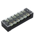 thumbnail image 3 of 4Pcs Terminal Strip Block TB Fixed Large Current Copper Contactor Circuit High Temperature  Terminal Block With Dustproof Transparent Cover 600V 35A, 3 of 8