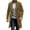 Mens Jackets Khaki, variant on Peacoats for Men with Pockets and Collared Long Sleeve Double-Breasted Jackets Mid Length Trendy Solid Color Slim Business Work Trench Coat